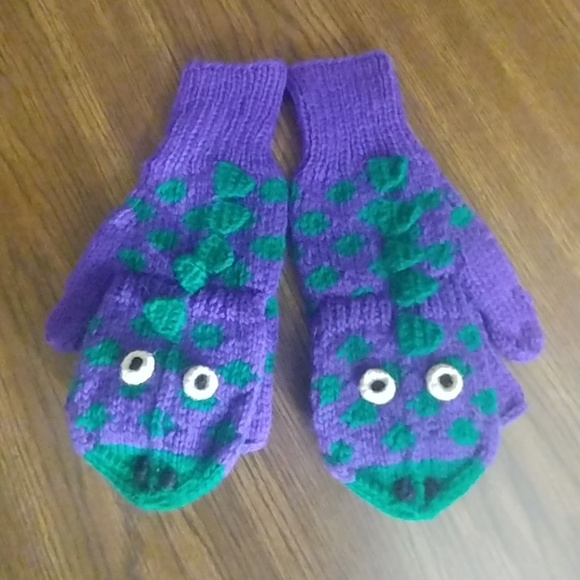 NWOT Polka Dot Flip Back Character Mitten/Gloves - Picture 2 of 4